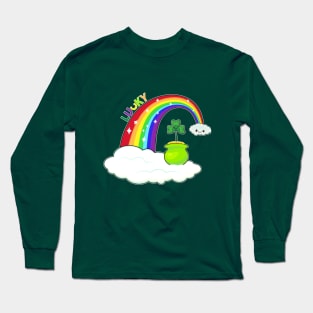 cute clover, rainbow Long Sleeve T-Shirt